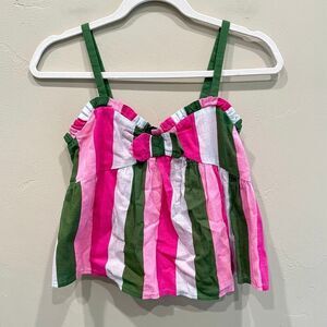 NWT Janie and Jack Raspberry Rose Stripe Girls Sleeveless Top - Size: 16